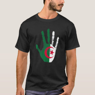 Algeria Algian Flag Vintage Hand T-Shirt