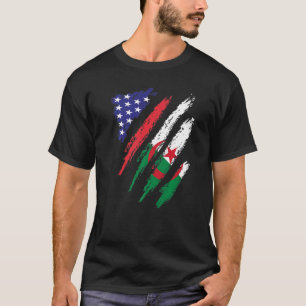 Algeria American Grown Flag USA Patriot Heritage M T-Shirt
