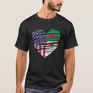 Algeria American Grown Heart USA Patriot Heritage T-Shirt