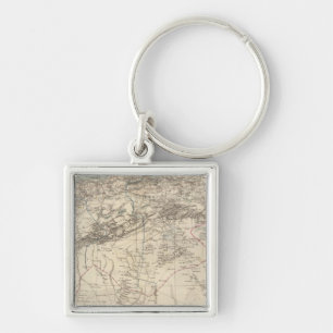 Algeria Atlas Map Keychain
