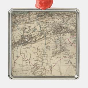 Algeria Atlas Map Metal Ornament