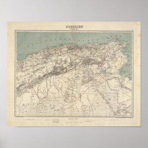 Algeria Atlas Map Poster
