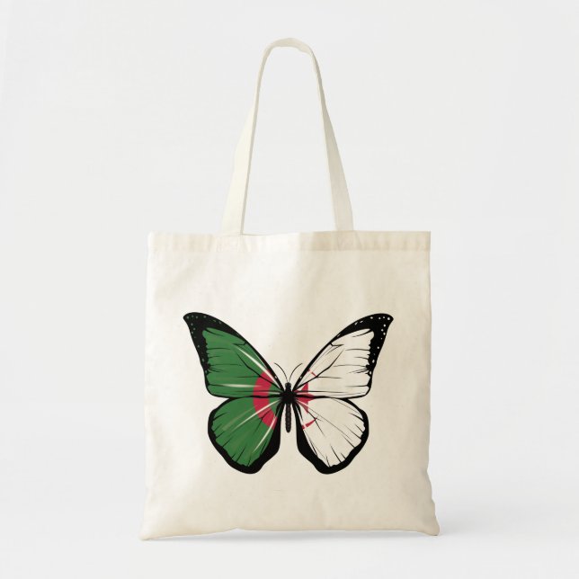 Algeria Butterfly Flag Tote Bag (Front)