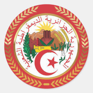 Algeria Coat of Arms Classic Round Sticker