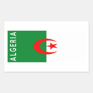 algeria country flag text name sticker