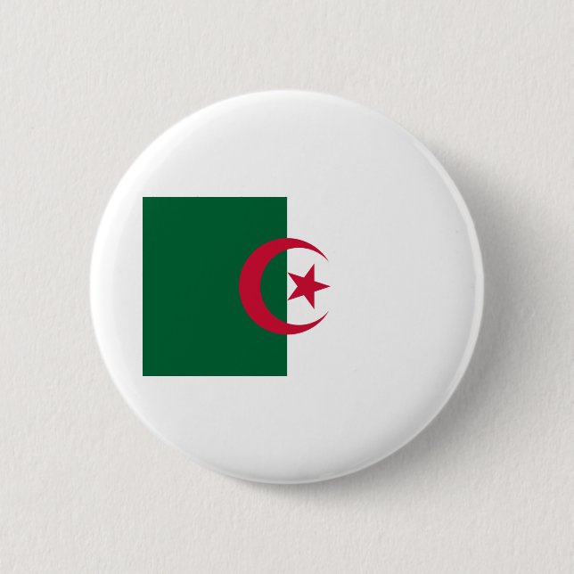 Algeria Flag 2 Inch Round Button (Front)