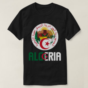 Algeria Flag and Coat Of Arms Patriotic T-Shirt
