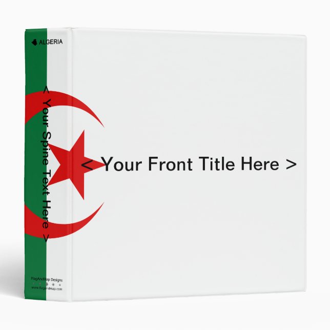Algeria Flag Binder (Front/Spine)