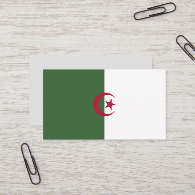 Algeria flag business card (Front/Back In Situ)