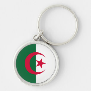 Algeria Flag Button Keychain