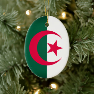 Algeria Flag Ceramic Ornament