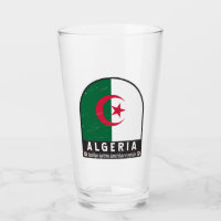 Algeria Flag Emblem Distressed Vintage