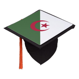 Algeria flag graduation cap topper