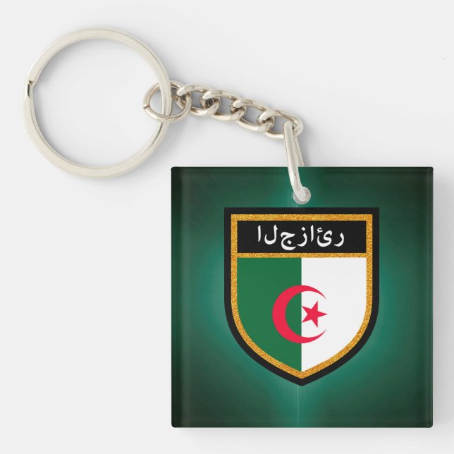 Algeria Flag Keychain (Front)