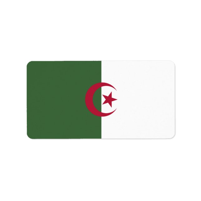 Algeria flag label (Front)