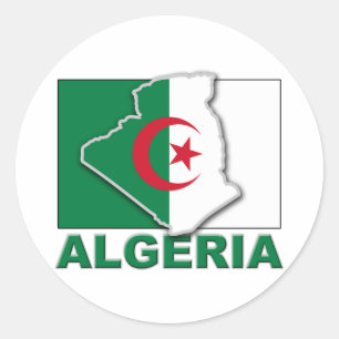 Algeria Flag Land Classic Round Sticker