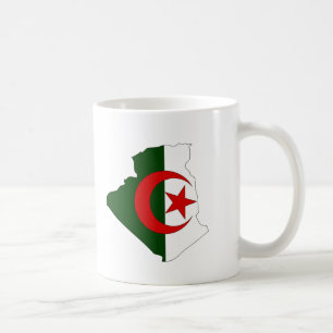 Algeria flag map coffee mug