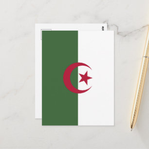 Algeria flag postcard