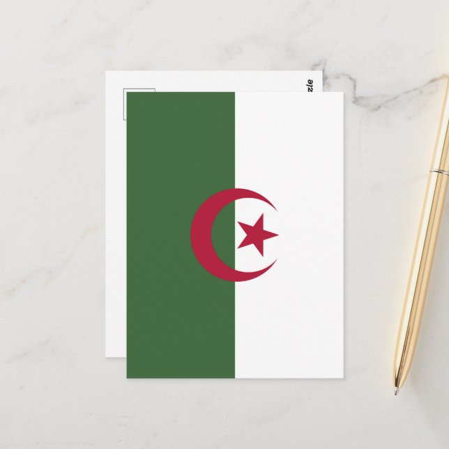 Algeria flag postcard (Front/Back In Situ)