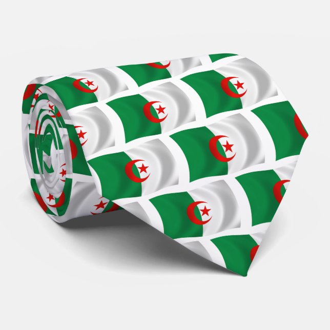 Algeria Flag Tie (Rolled)