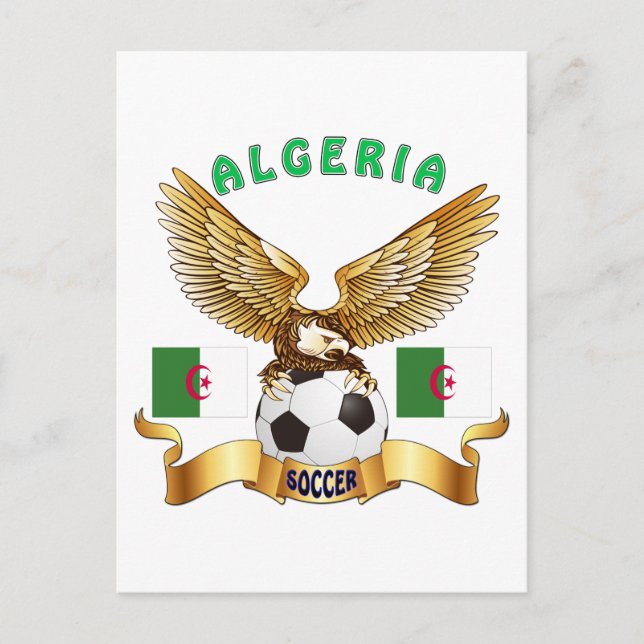 Algeria Football Designs Postcard (Front)