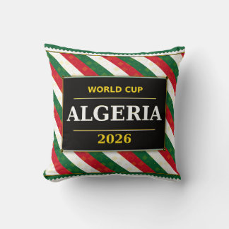 Algeria Football Fan 2026 with Stunning Patterns Throw Pillow