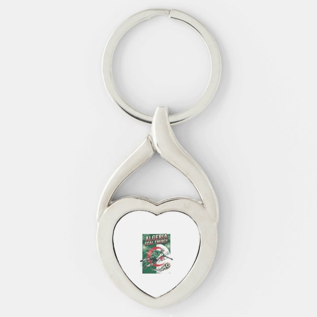 Algeria Goal Energy Skeleton Striker Nations Bold  Keychain (Front)