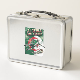 Algeria Goal Energy Skeleton Striker Nations Bold  Metal Lunch Box
