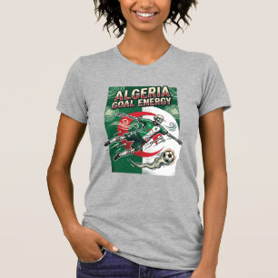 Algeria Goal Energy Skeleton Striker Nations Bold  T-Shirt