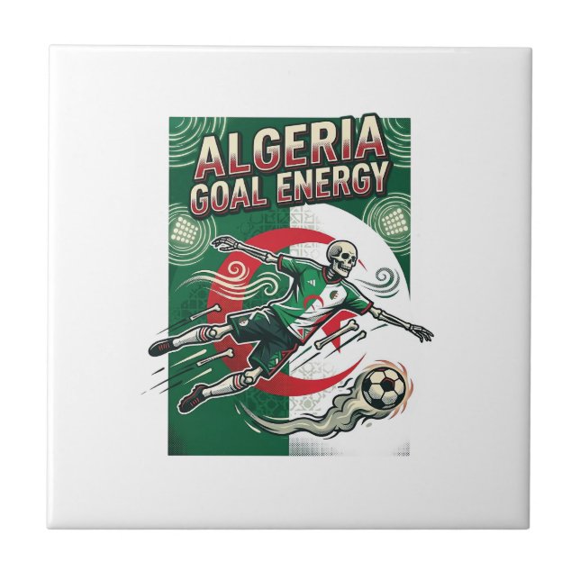 Algeria Goal Energy Skeleton Striker Nations Bold  Tile (Front)