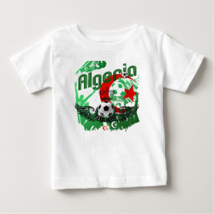 Algeria grunge art Football fans Algerie gifts Baby T-Shirt