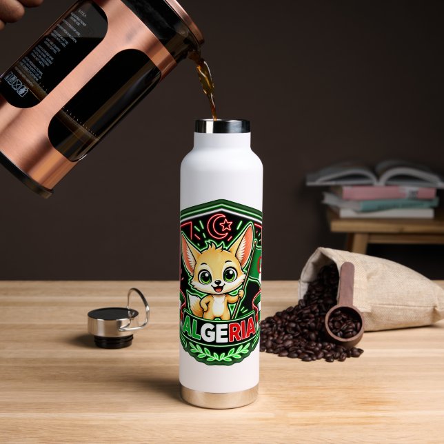 Algeria Kids Water Bottle (Coffee (Rotated))