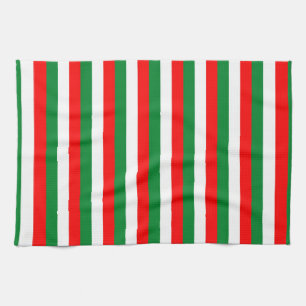 algeria Lebanon Oman Italy flag stripes red white Kitchen Towel