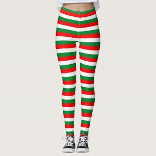 algeria Lebanon Oman Italy flag stripes red white Leggings