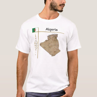 Algeria Map + Flag + Title T-Shirt