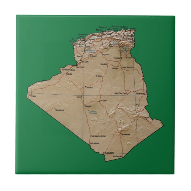 Algeria Map Tile (Front)