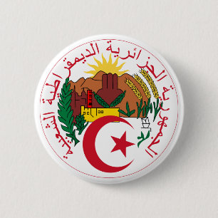 Algeria National Emblem 2 Inch Round Button