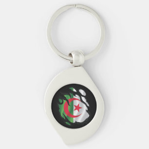 Algeria Ripped Flag Keychain