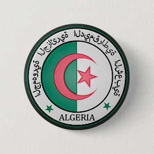 Algeria Round Emblem 2 Inch Round Button