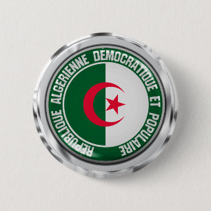 Algeria Round Emblem 2 Inch Round Button