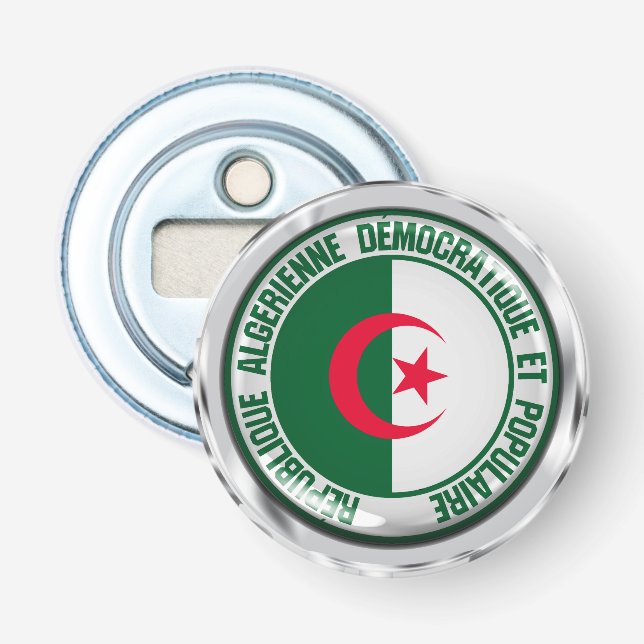 Algeria Round Emblem Bottle Opener (Front)