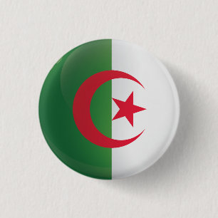Algeria  Round Icon Flag 1 Inch Round Button