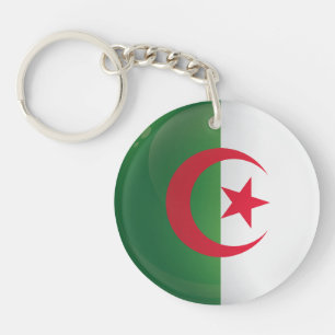 Algeria  Round Icon Flag Keychain