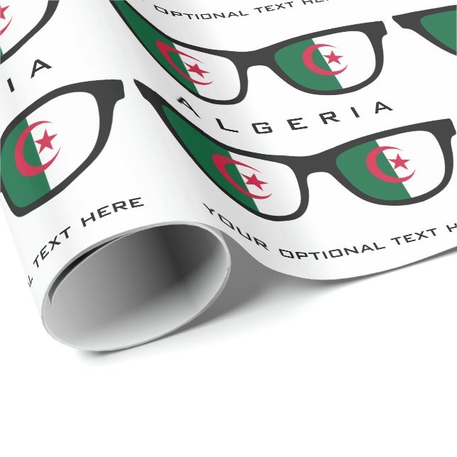Algeria Shades custom text & colour gift wrap (Roll Corner)