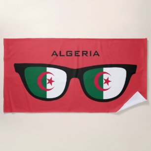 ALGERIA Shades serviette de plage en texte personn