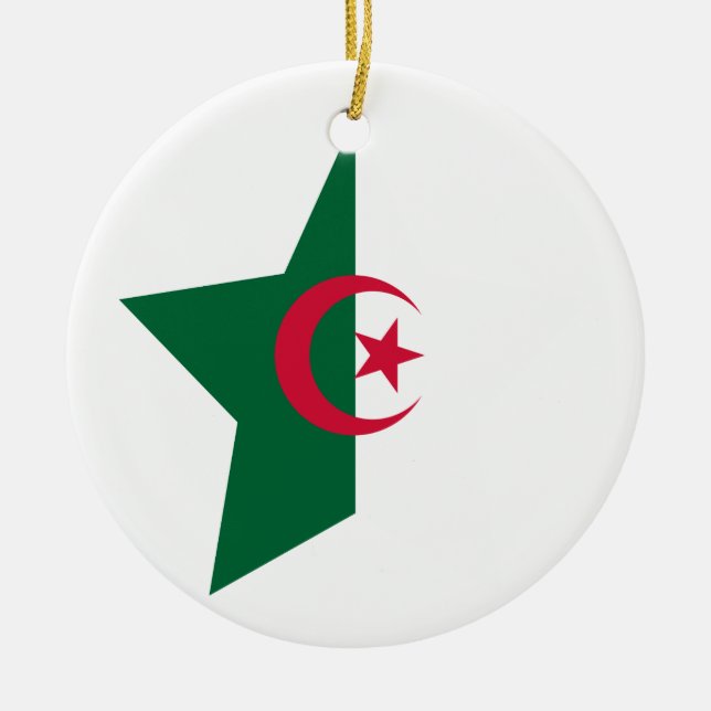 Algeria Star Ceramic Ornament (Front)
