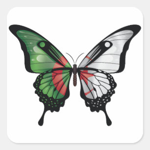 Algeria Swallowtail Butterfly Flag Sticker
