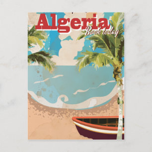 Algeria vacation Vintage Travel Poster. Postcard