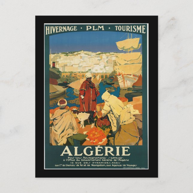 Algeria Vintage Travel Poster Postcard (Front)