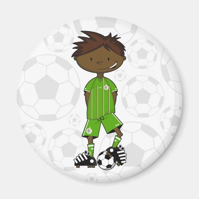 Algeria World Cup Soccer Boy Magnet (Front)